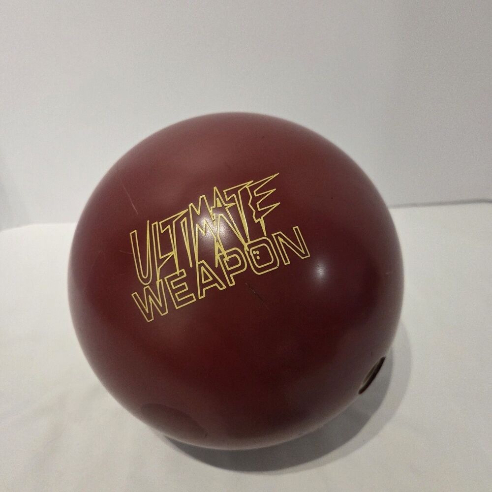 90s Ultimate Weapon Champions Wine Red Urethane 15lb 12ozs Bowling Ball